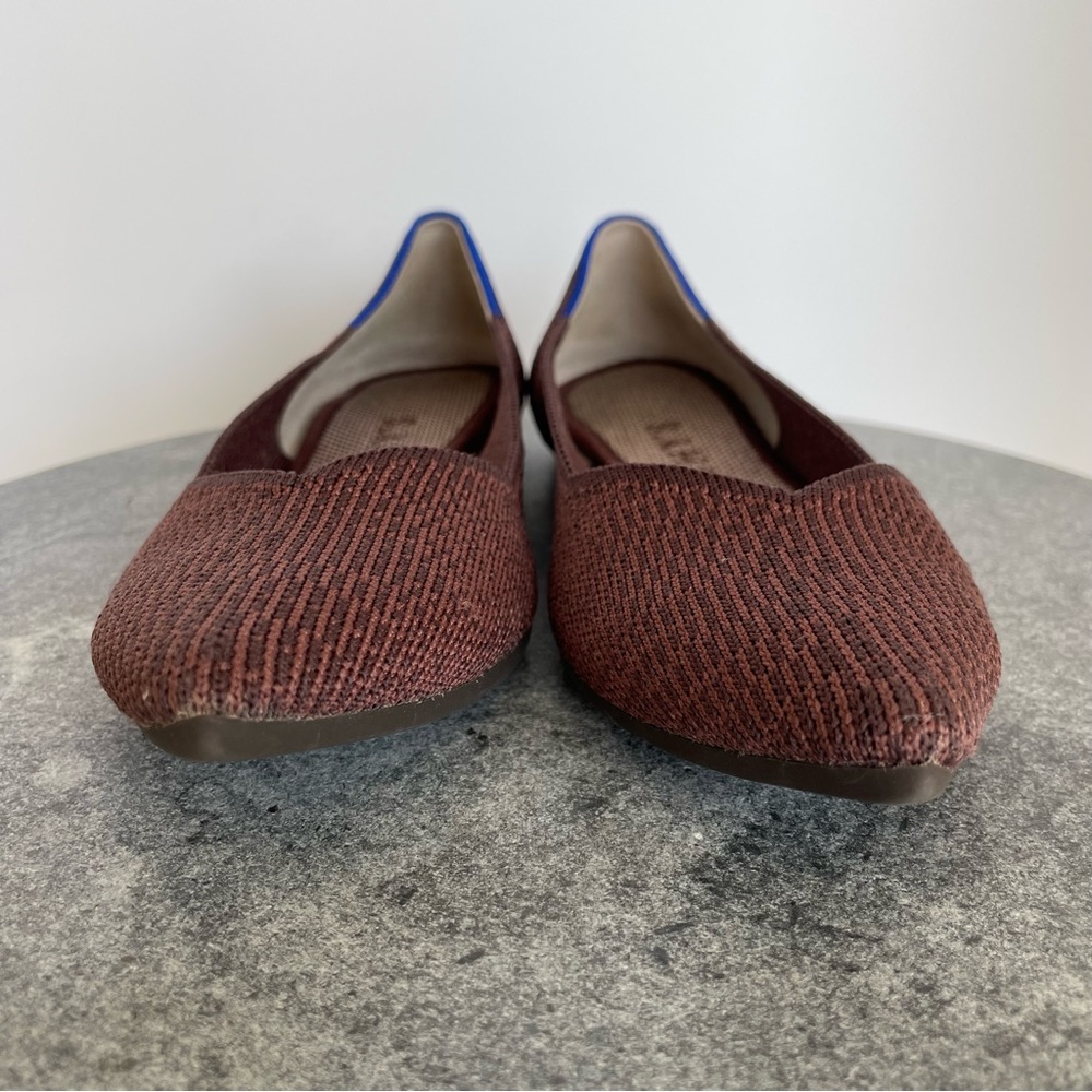 Rothys Truffle Python Brown Print The Point Flats… - image 2